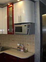 Photo of a kitchen in Khrushchev with a gas boiler