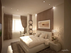 Bedroom design in beige tone