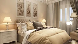 Bedroom design in beige tone