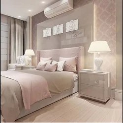 Bedroom design in beige tone