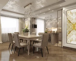 Design of living room dining room in apartment
