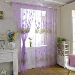 Tulle for kitchen photo flowers