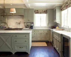 Country Countertop In The Kitchen Interior Photo