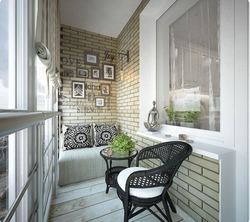 Design of a balcony in an apartment in a brick house