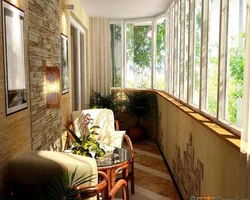 Design of a balcony in an apartment in a brick house