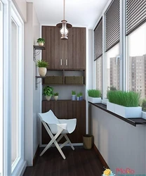 Design Of A Balcony In An Apartment In A Brick House