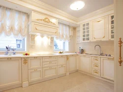 Corner light kitchens classic in the interior