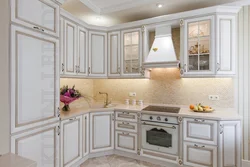 Corner light kitchens classic in the interior