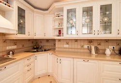 Corner light kitchens classic in the interior