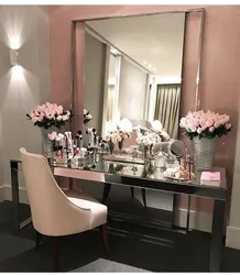 Dressing table in the living room interior photo