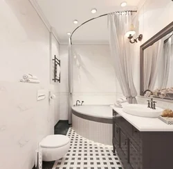 Bathroom with toilet design 6 sq m in modern style