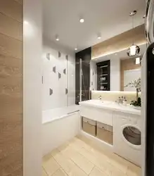 Bathroom with toilet design 6 sq m in modern style