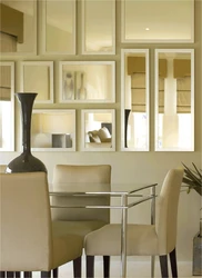 Mirror in the kitchen in the interior