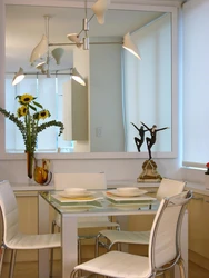 Mirror in the kitchen in the interior