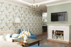 Living room design with wallpaper companions