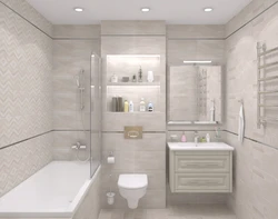 Bathroom interior ceramic tiles