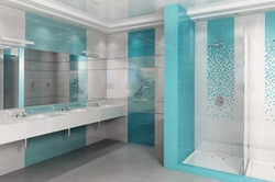 Bathroom interior ceramic tiles