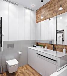 Loft in the interior of a small bathroom