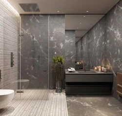 Modern porcelain stoneware bathroom design