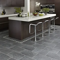 Kitchen floor tile design