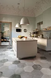 Плитка на кухню на пол дизайн