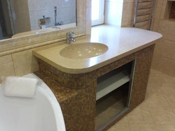 Countertops санг барои акс ванна