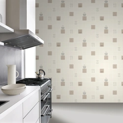 Inexpensive wallpaper for the kitchen photo