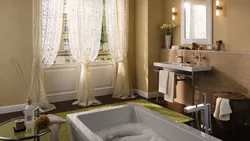Bathroom window curtain design