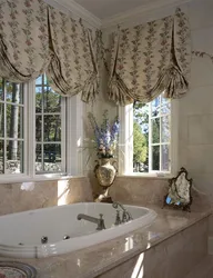 Bathroom window curtain design