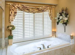 Bathroom window curtain design