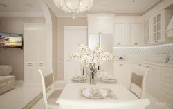 Wallpaper In The Kitchen Photo In The Interior In Light Colors