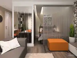 Зонирование спальни однокомнатной квартиры фото