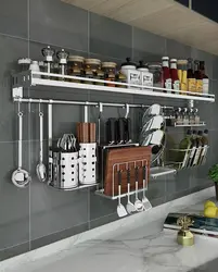 Kitchens with metal shelves photo