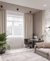 Curtains for apartment with balcony design