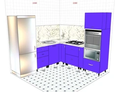 Kitchen design 4 meters in size