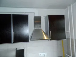 Air duct for exhaust hood in the kitchen in the interior