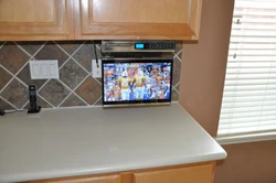 TV Hanging In The Kitchen Photo