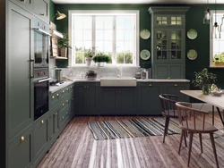 Kitchen photo in gray-green tones photo