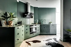Kitchen photo in gray-green tones photo