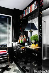Small kitchen design photo black
