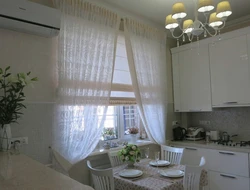 Tulle With One Curtain For The Kitchen Photo In The Interior