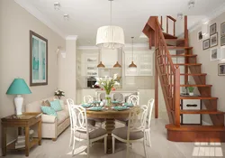 Kitchen Interior With Stairs