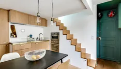 Kitchen interior with stairs