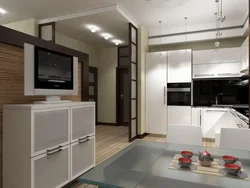 Kitchen hallway 18 sq m design