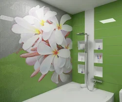 Гүлдер ваннасының дизайны бар панельдер
