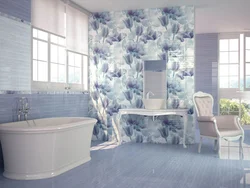 Panels with flowers bath design
