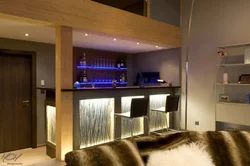 Corner bar counters in the living room photo