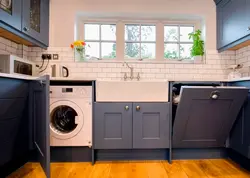 Washing machines in the kitchen real photos