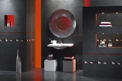 Qırmızı boz vanna otağı dizaynı