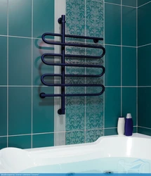 Bathroom design with heated towel rail